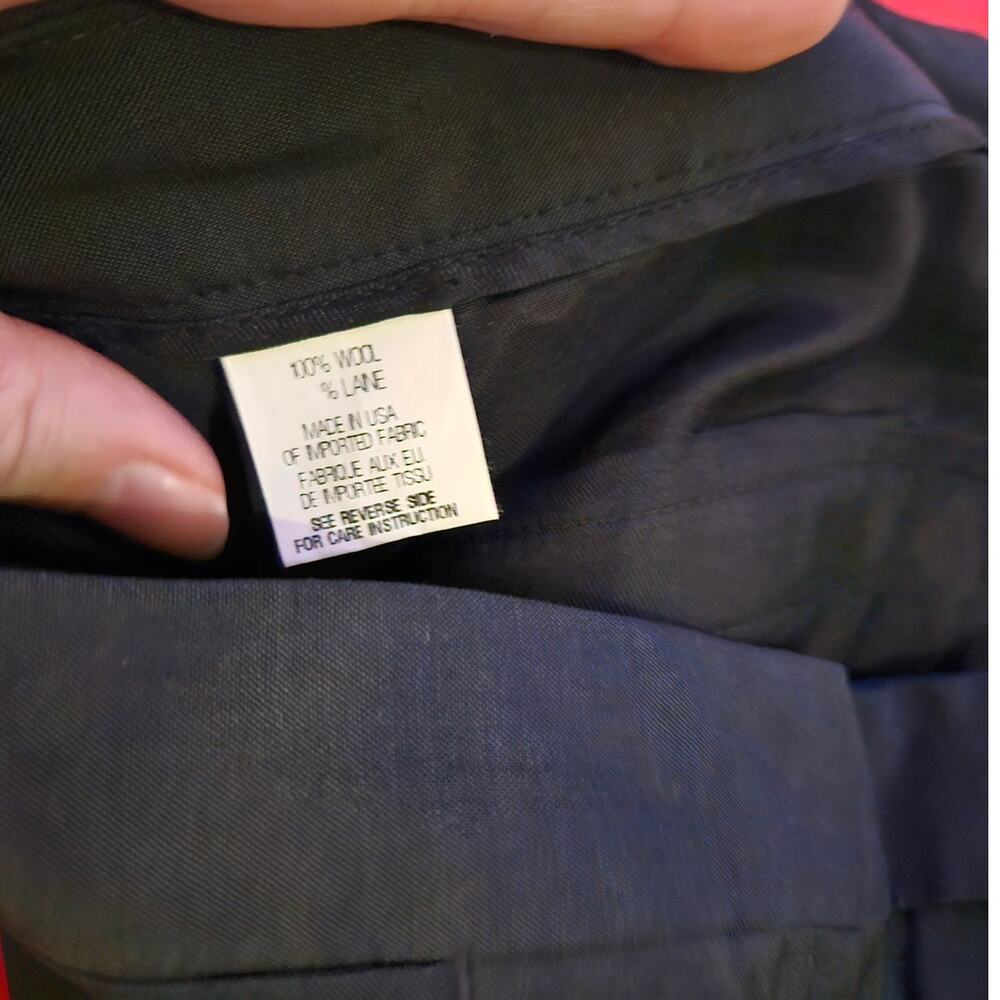 Vintage Theory Black Wool Trousers Size 6 Made USA Late 90s Y2K Archival - Picture 13 of 13